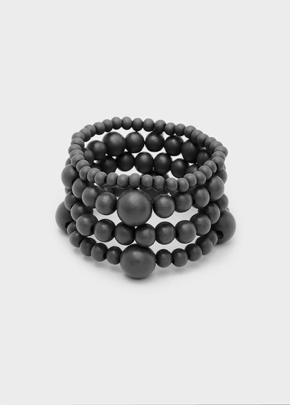 Set bracciali perle in legno UMA Nalì