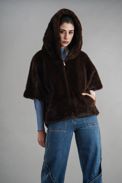 Cappa in ecopelliccia LANACAPRINA