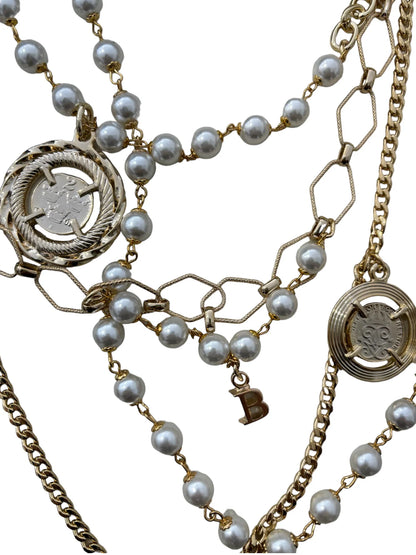 Collana con catene e perle MC8155 Babylon