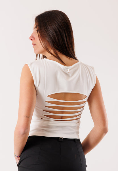 T-shirt cut-out sulla schiena Patrizia Pepe