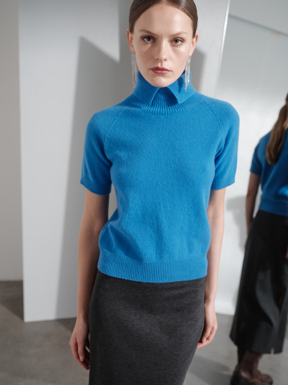 Maglia dolcevita in lana mezza manica FLOOR