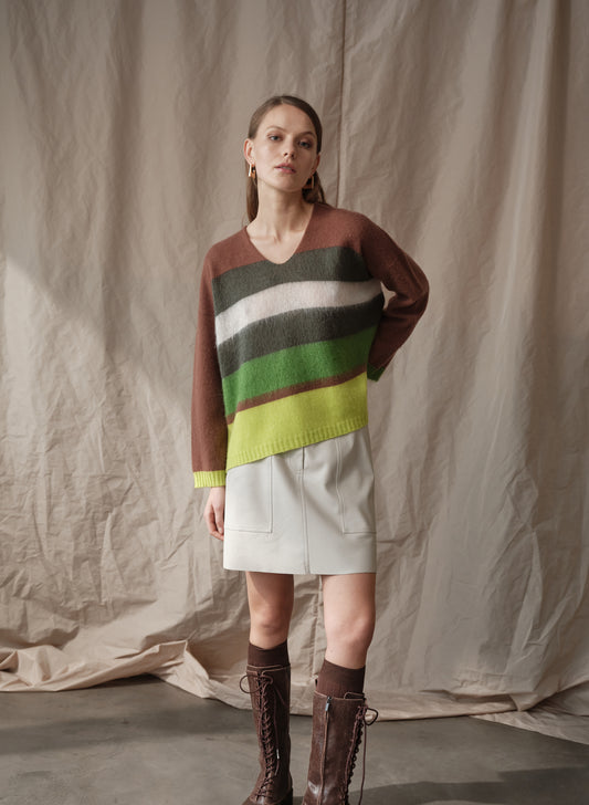 Maglia a righe color block FLOOR