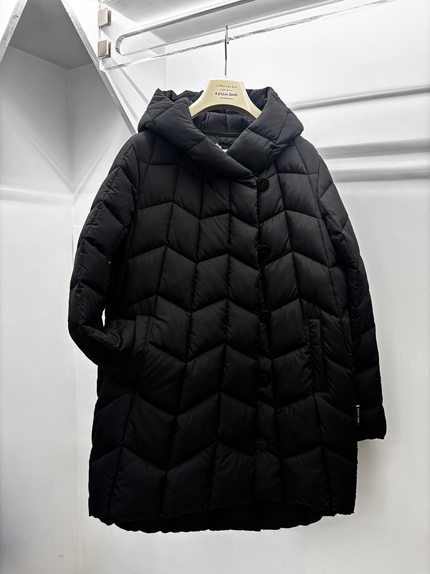 Piumino midi asimmetrico Alessia Santi