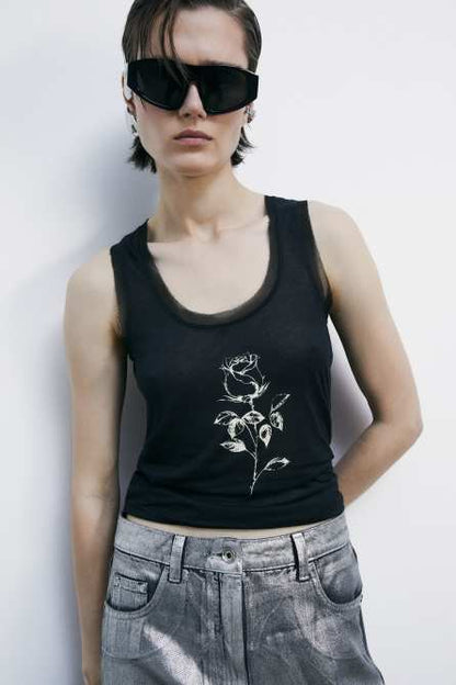 Canotta con stampa Patrizia Pepe