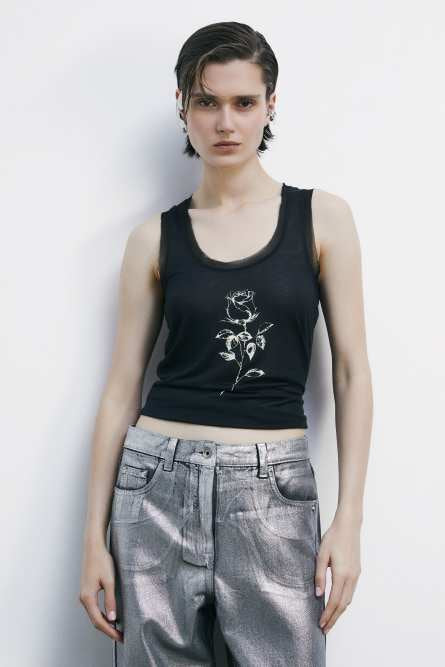 Canotta con stampa Patrizia Pepe