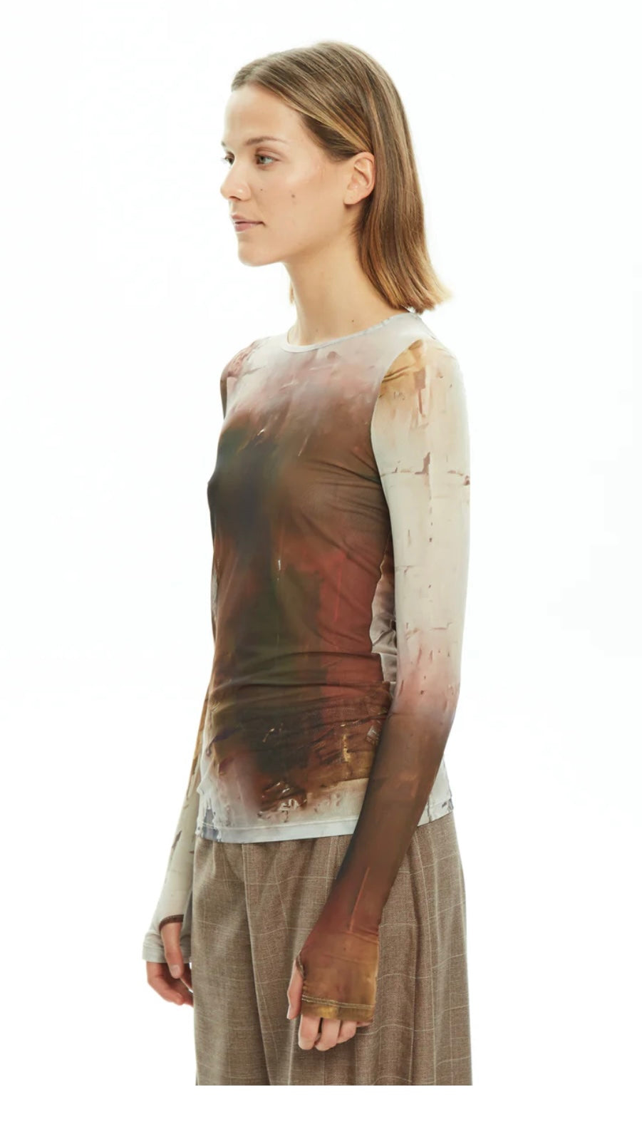 Maglia in tulle stampato MLO Malloni