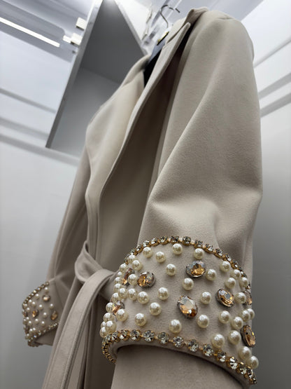 Cappotto con polsi gioiello Dramée