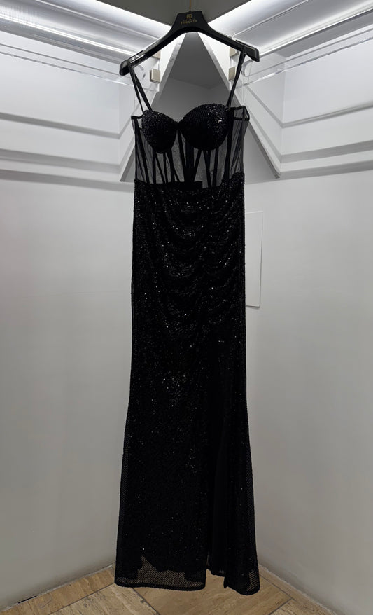 Abito lungo con pailettes Couture is Forever