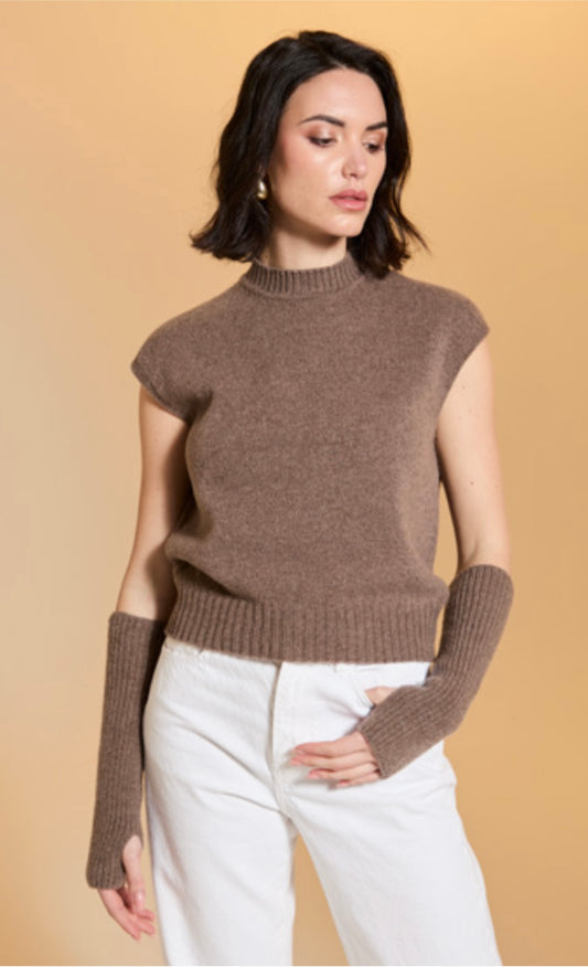 Gilet in lana e cachemire Arovescio