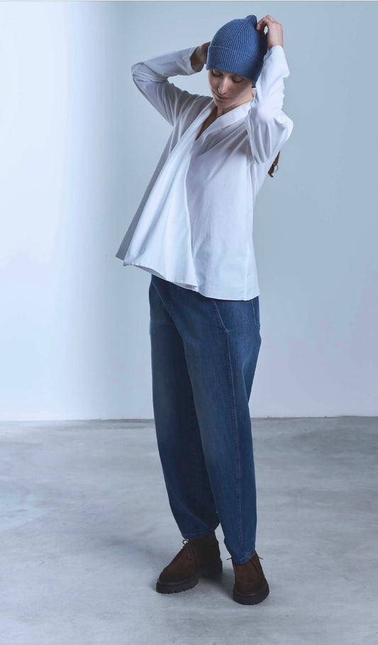 Pantalone ad uovo in denim PURO TreBarraBi