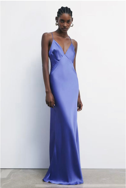 Abito lungo fluido in raso Patrizia Pepe