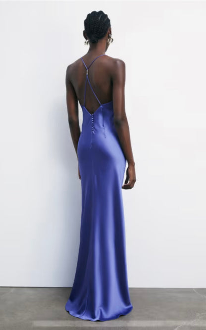 Abito lungo fluido in raso Patrizia Pepe