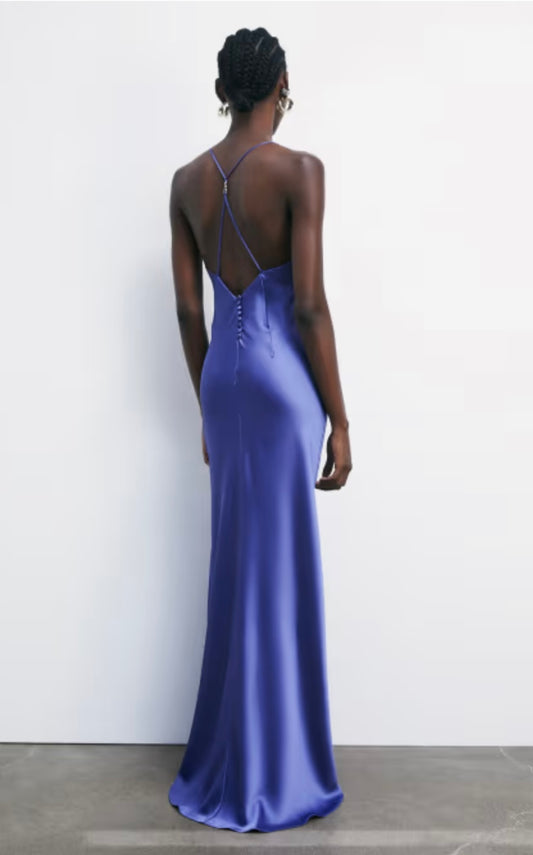 Abito lungo fluido in raso Patrizia Pepe