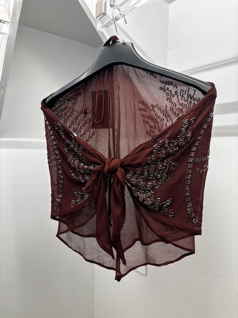 Top a fazzoletto con perline Patrizia Pepe