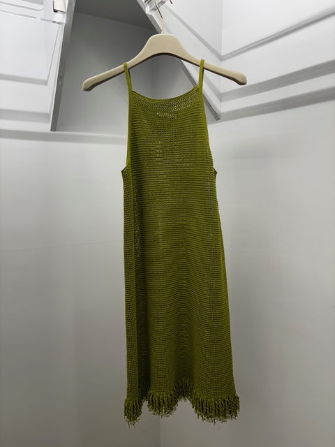 Abito corto in maglia con frange Patrizia Pepe