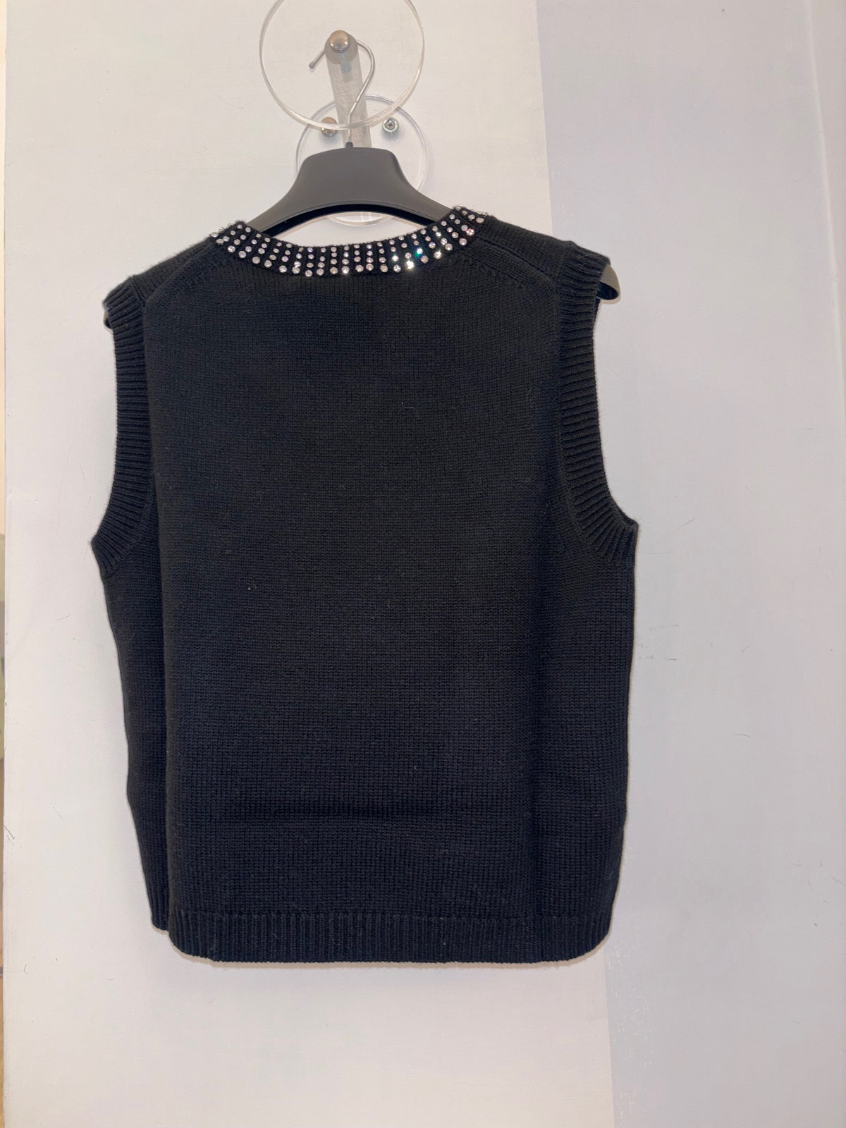 Gilet scollo a V con pietre ALYSSA Semicouture