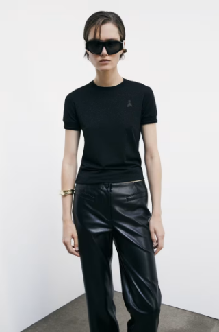 T-shirt con logo strass Patrizia Pepe