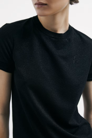 T-shirt con logo strass Patrizia Pepe
