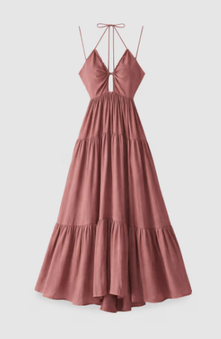Abito lungo in raso cut-out Patrizia Pepe