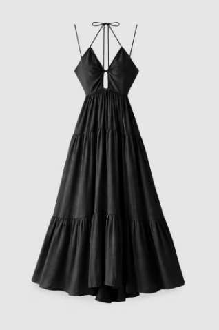 Abito lungo in raso cut-out Patrizia Pepe