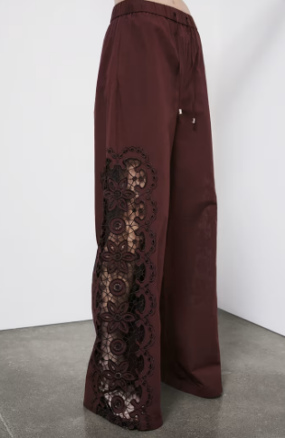 Pantaloni con gamba ricamata Patrizia Pepe