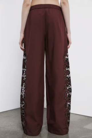 Pantaloni con gamba ricamata Patrizia Pepe