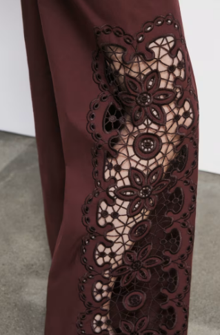 Pantaloni con gamba ricamata Patrizia Pepe