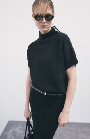 Maglia mezza manica con zip Patrizia Pepe