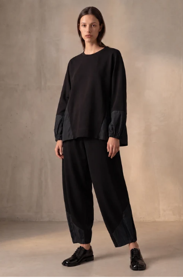 Pantalone a uovo con inserti Tadashi