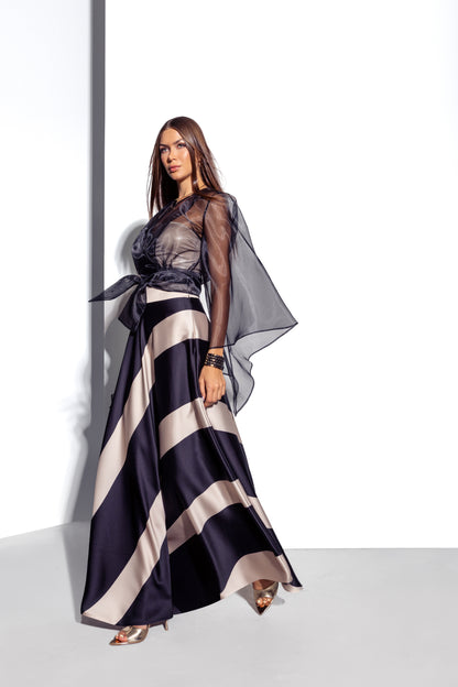 Camicia incrociata in organza Le Rjtange