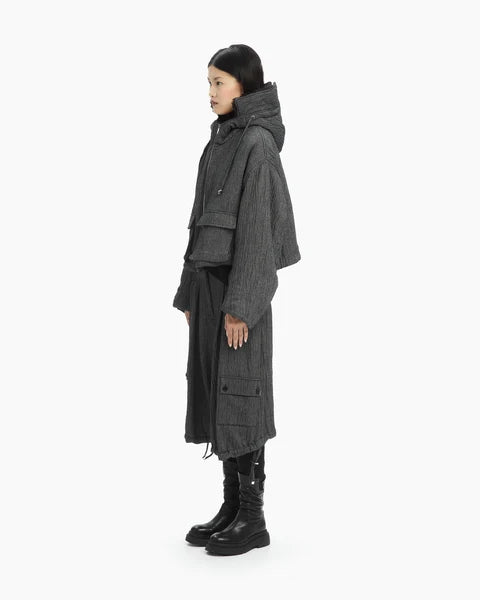 Giubbotto cropped con cappuccio MLO Malloni