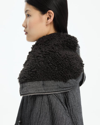 Giubbotto cropped con cappuccio MLO Malloni