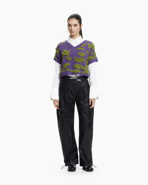 Maglia in jacquard scollo a V MLO Malloni