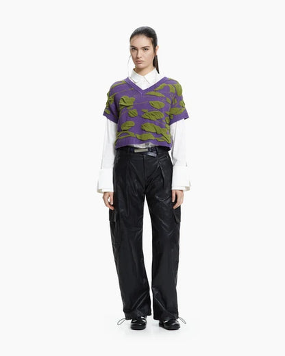 Maglia in jacquard scollo a V MLO Malloni