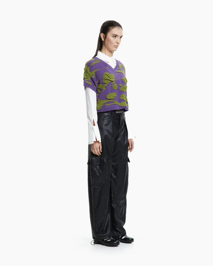 Maglia in jacquard scollo a V MLO Malloni