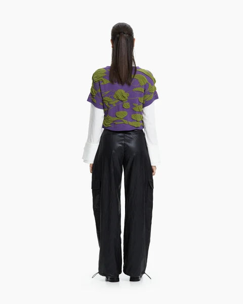 Maglia in jacquard scollo a V MLO Malloni