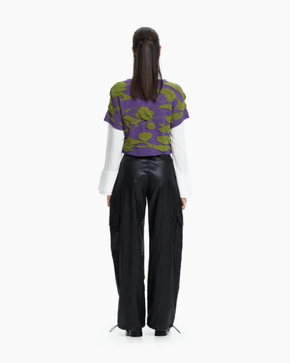 Maglia in jacquard scollo a V MLO Malloni