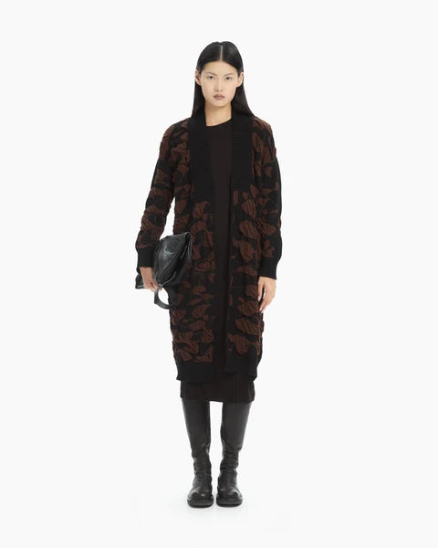 Cardigan lungo lavorazione jacquard MLO Malloni