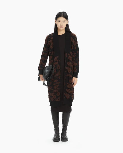 Cardigan lungo lavorazione jacquard MLO Malloni