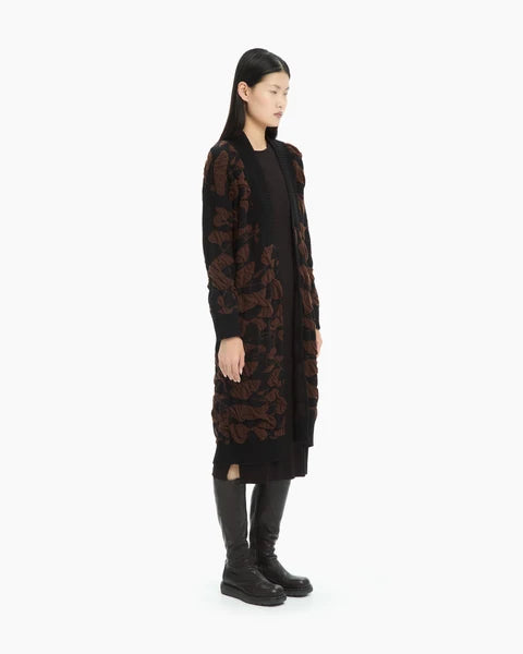 Cardigan lungo lavorazione jacquard MLO Malloni