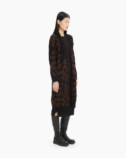 Cardigan lungo lavorazione jacquard MLO Malloni