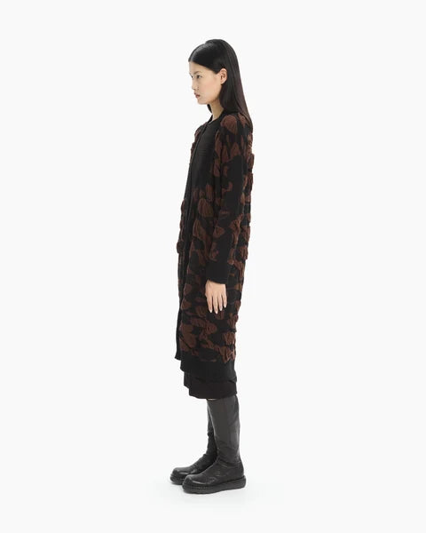 Cardigan lungo lavorazione jacquard MLO Malloni