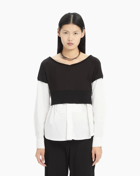 Camicia con sovrapposizione in lana MLO Malloni