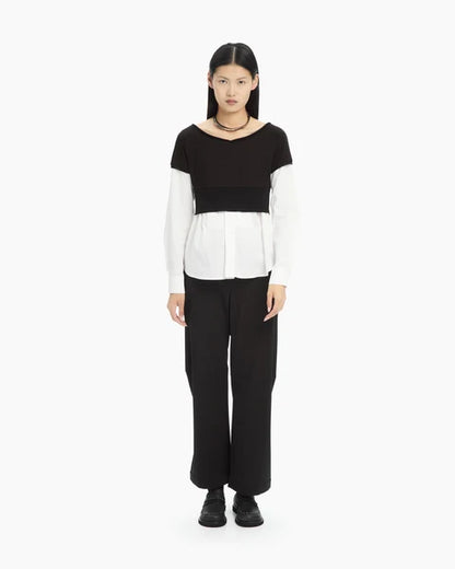 Camicia con sovrapposizione in lana MLO Malloni