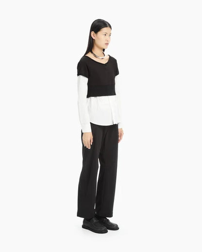 Camicia con sovrapposizione in lana MLO Malloni