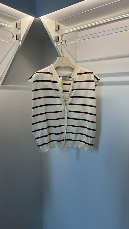Gilet in maglia con cerniera LABORATORIO