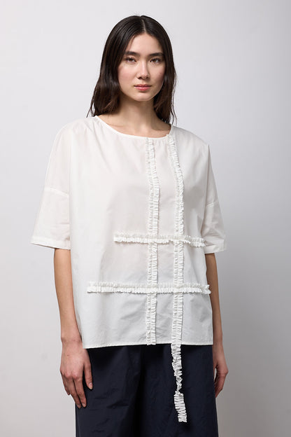 Blusa con rouches Neirami