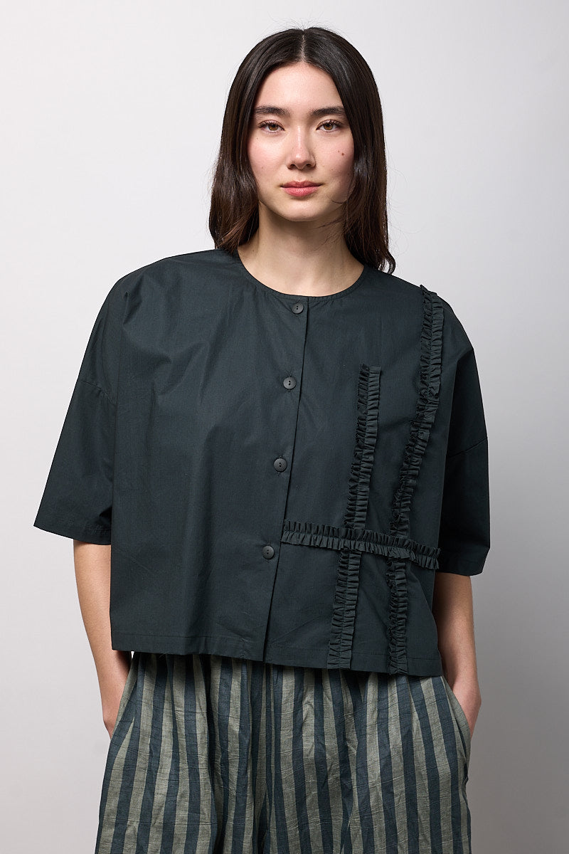 Blusa con rouches Neirami