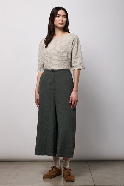 Pantalone crop in lino Neirami