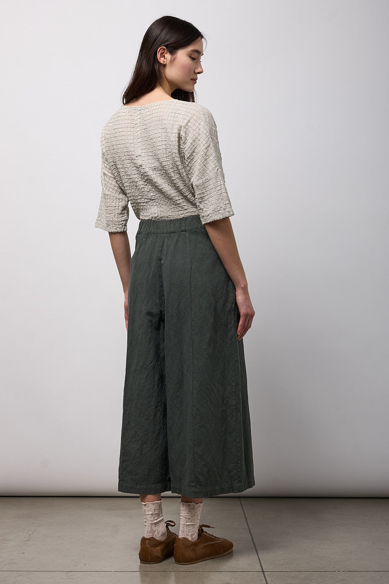 Pantalone crop in lino Neirami